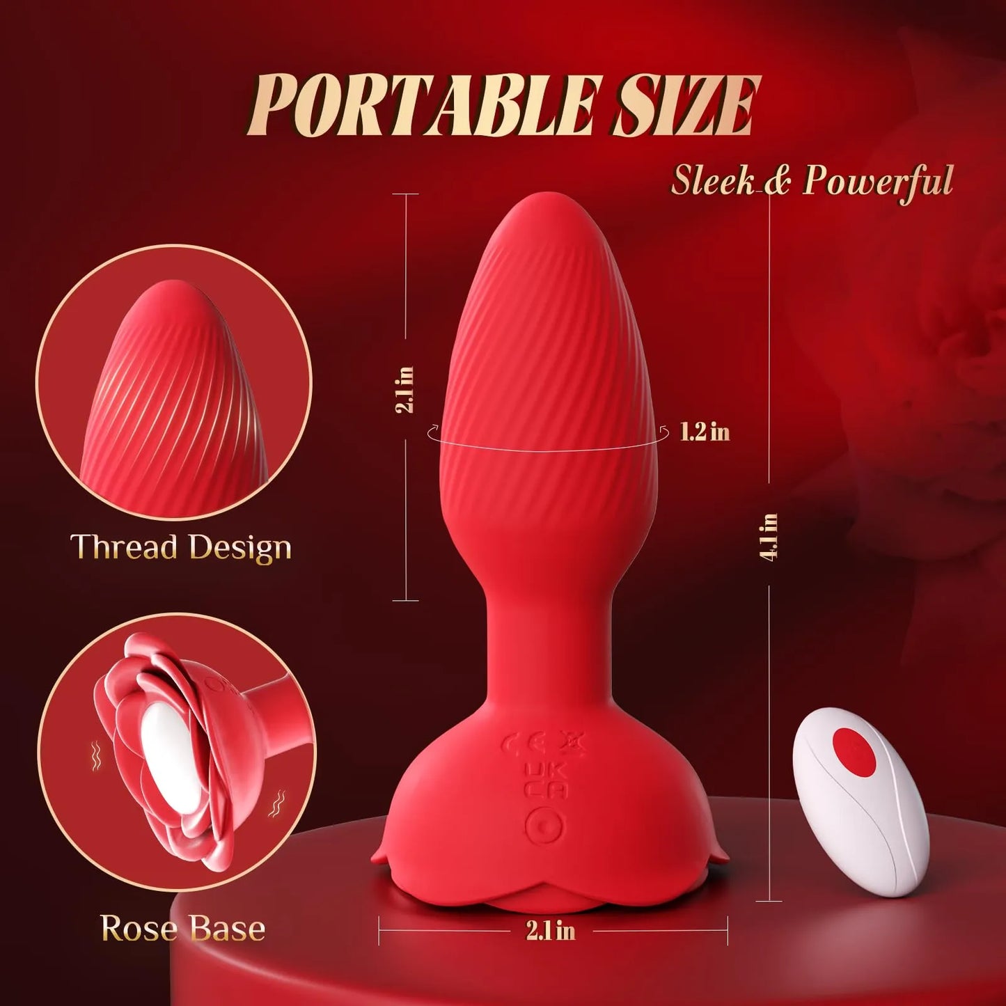 💥New on sale 2025 💞😍360° Rose Rotating Butt Plug Vibrator – Entfachen Sie Lust und Leidenschaft💖