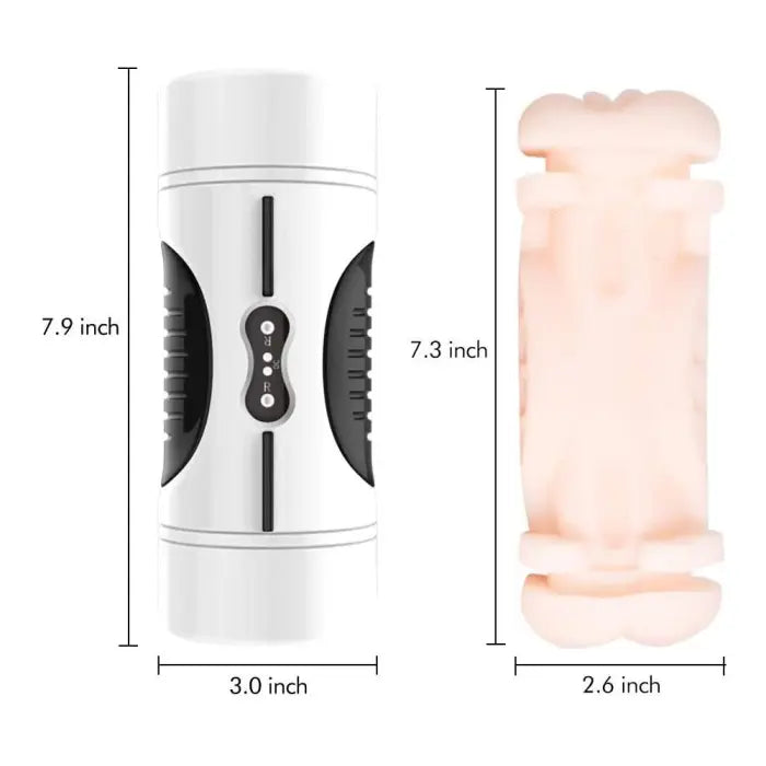 Superbuyg™2 In 1 Two Motor 12 Vibration Pussy Anus Male Masturbator