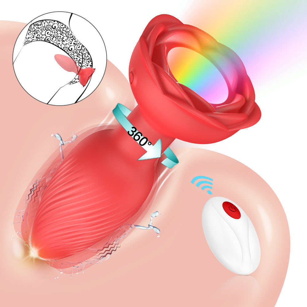 💥New on sale 2025 💞😍360° Rose Rotating Butt Plug Vibrator – Entfachen Sie Lust und Leidenschaft💖