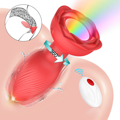 💥New on sale 2025 💞😍360° Rose Rotating Butt Plug Vibrator – Entfachen Sie Lust und Leidenschaft💖